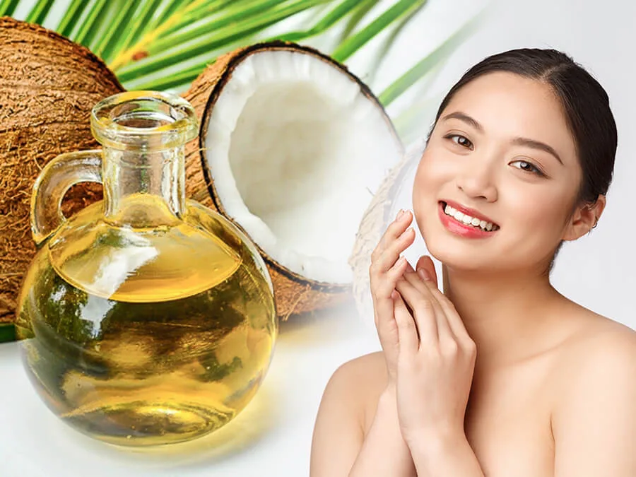 cách làm trắng da mặt bằng dầu dừa